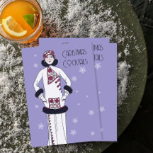 Convite de festa da Rainha da Neve Vintage