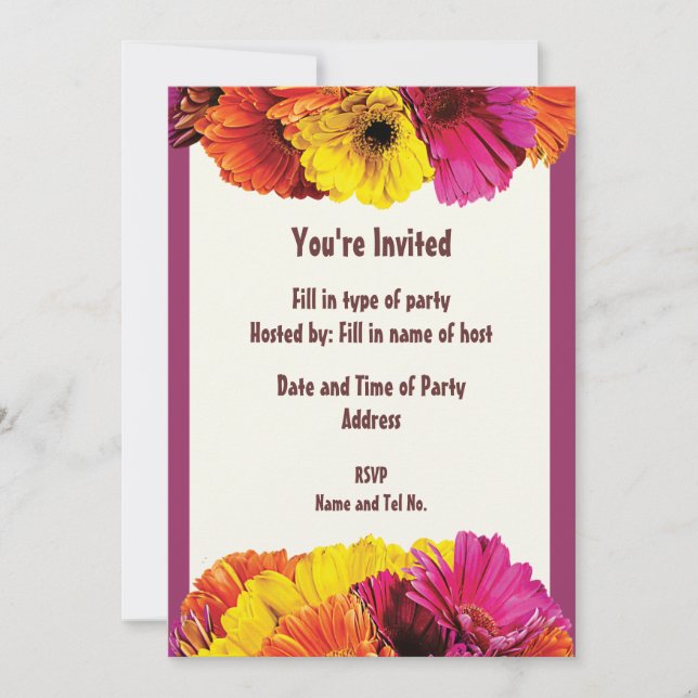 Convite de Festa - Daisy Design (Frente)