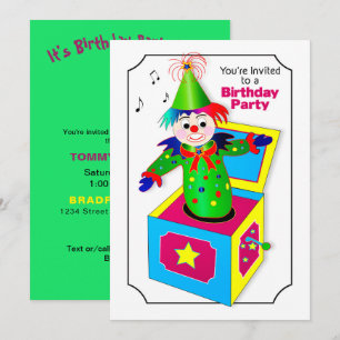 Convite de Festa de Aniversário, Caixa Surpresa In