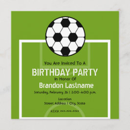 Convite de Festa de aniversário - Campo de Futebol