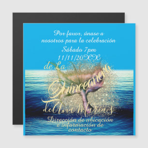 Convite de festa de aniversário da sereia