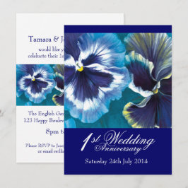 Convite de festa de aniversário de 1º casamento az