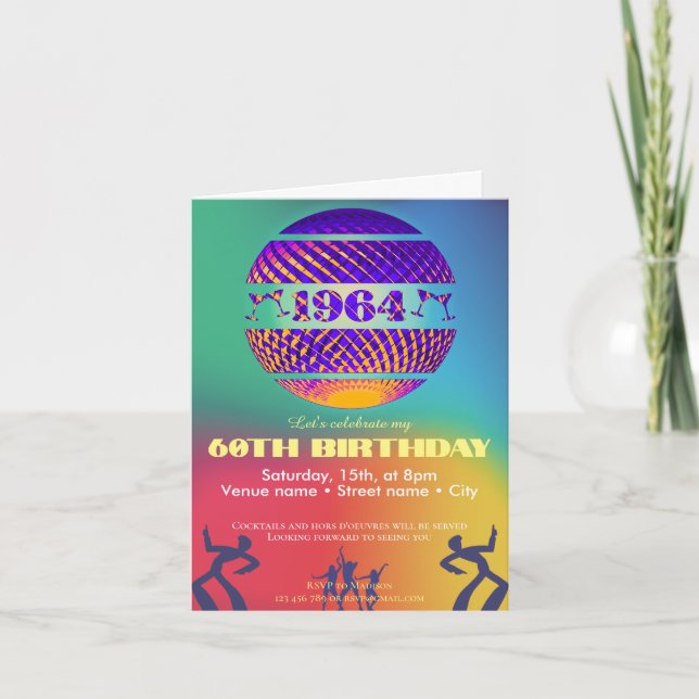 Convite de festa de aniversário de 1964 (Frente)