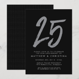convite de festa de aniversário de 25 anos com bri