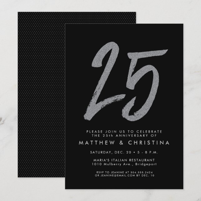 convite de festa de aniversário de 25 anos com bri (Frente/Verso)