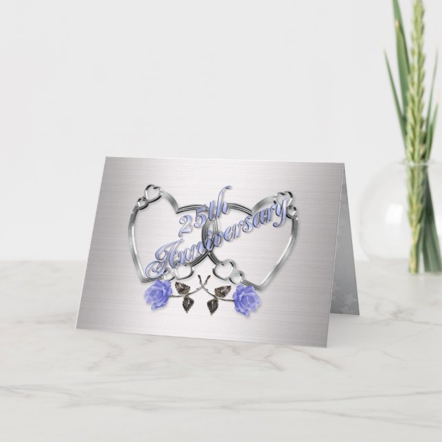 convite de festa de aniversário de 25 anos com cor (Frente)