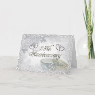 convite de festa de aniversário de 25 anos prata