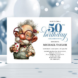 Convite de Festa de Aniversário de 50 Anos para Ho