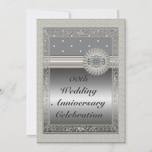 Convite de Festa de Aniversário de Casamento de 25 (Frente)