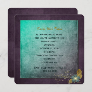 Convite de festa de aniversário de estilo Vintage