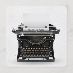 Convite de festa de aniversário de máquina de es