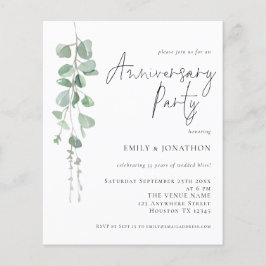 Convite de Festa de Aniversário do Script Eucalypt