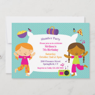 Convite de Festa de aniversário Inclinada