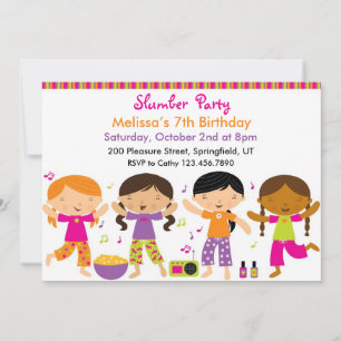 Convite de Festa de aniversário Inclinada