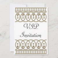 Convite de Festa de Aniversário Ouro Branco VIP