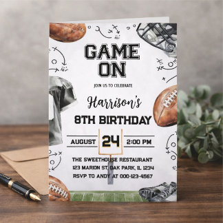 convite de festa de aniversário para um futebol am