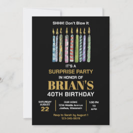 Convite de Festa de Aniversário Surpresa para Qual