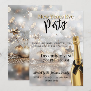 Convite de Festa de Ano Novo Elegante