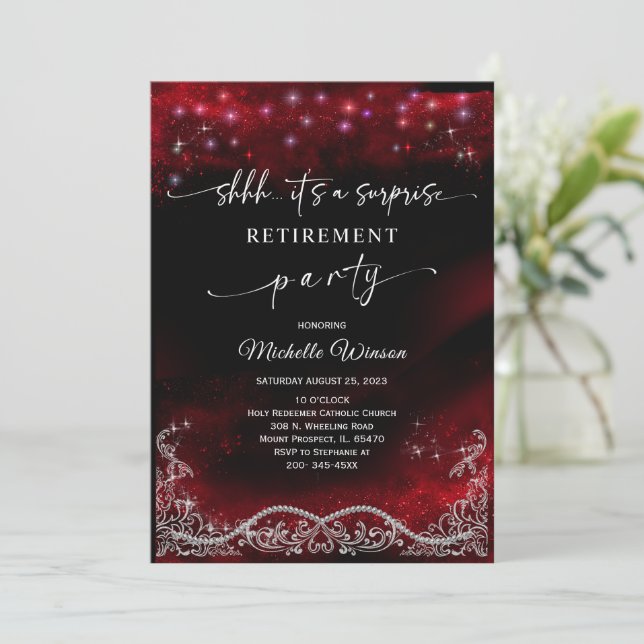 Convite de Festa de Aposentadoria (Em pé/Frente)