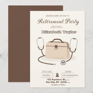 Convite de festa de aposentadoria de veterinário