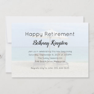 Convite de festa de aposentadoria feliz com cadeir