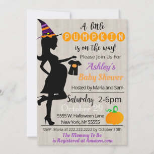 Convite de Festa de Baby Shower de Halloween