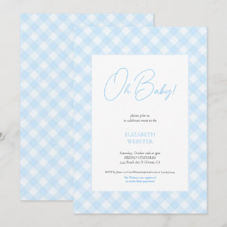 Convite de festa de baby shower simples e fofo par