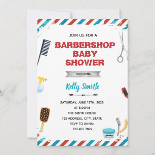 Convite de festa de barbearia