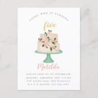 convite de festa de bolo de aniversário editável