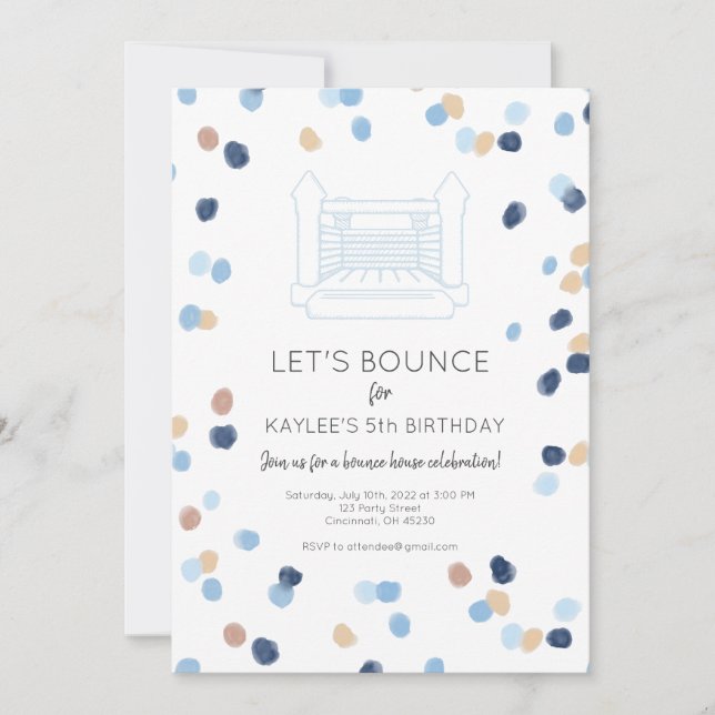 Convite de Festa de Casa Azul (Frente)