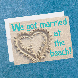 Convite de Festa de Casamento Casados na Praia