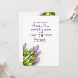 Convite de Festa de Casamento Elegante