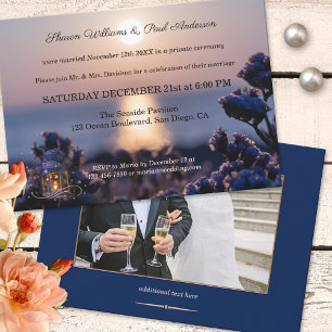 Convite de festa de casamento personalizado para p