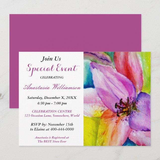 CONVITE DE FESTA DE CELEBRAÇÃO DE VERÃO (Frente/Verso)