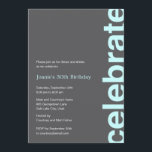 Convite de Festa de Celebração Moderna - Turquesa<br><div class="desc">Organize um evento fabuloso com este convite de Celebração Moderna chique e charmoso da Berry Berry Sweet. Mais cores e itens correspondentes disponíveis.</div>