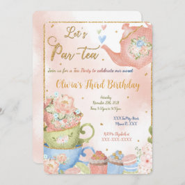 Convite de Festa de Chá Editável