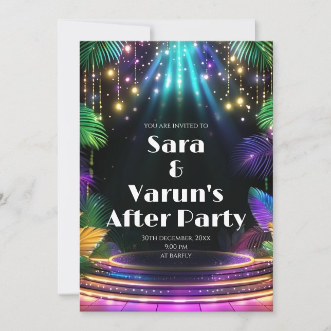 Convite de Festa de Cocktail Digital Indiano India (Frente)