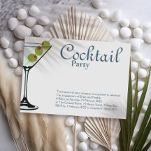 Convite de Festa de Cocktail Martini