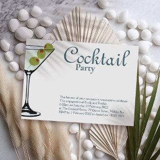 Convite de Festa de Cocktail Martini