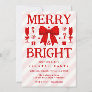 Convite de Festa de Cocktail Merry & Bright com La