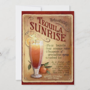 Convite de Festa de Cocktail Tequila Sunrise