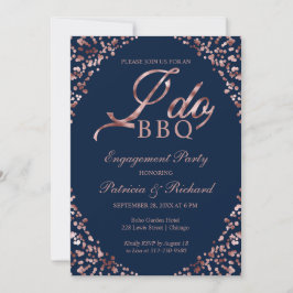 Convite de Festa de Compromisso Blue I DO BBQ
