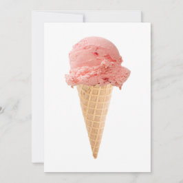 convite de festa de cone de sorvete
