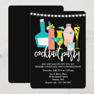 Convite de Festa de Coquetéis Bebidas de Coquetel