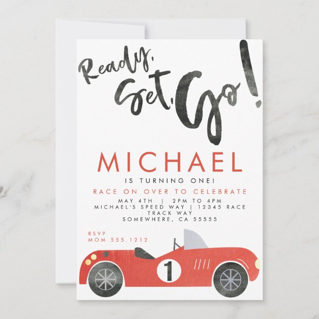 CONVITE DE FESTA DE CORRIDA DE CARROS (Frente)