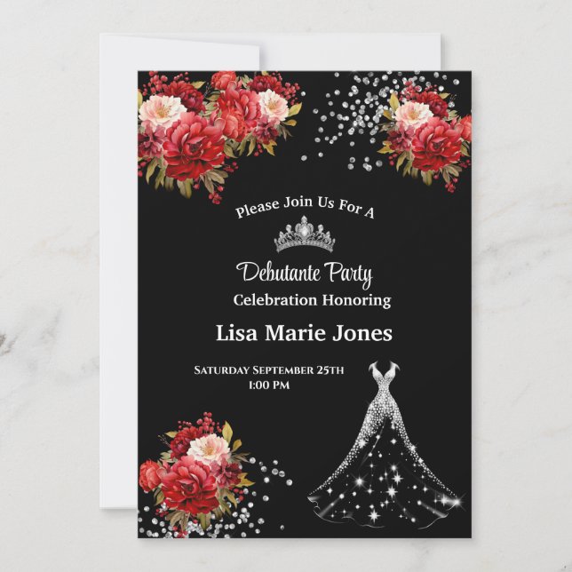 Convite de Festa de Debutante (Frente)