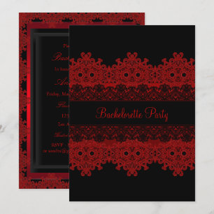 Convite de festa de despedida de solteira com rend
