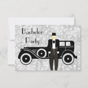 Convite de Festa de Despedida de Solteiro Gatsby C
