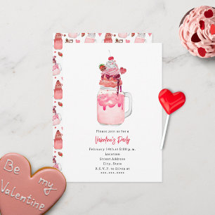 Convite de Festa de Dia dos Namorados de Milkshake