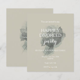 Convite de festa de divórcio feliz elegante modern